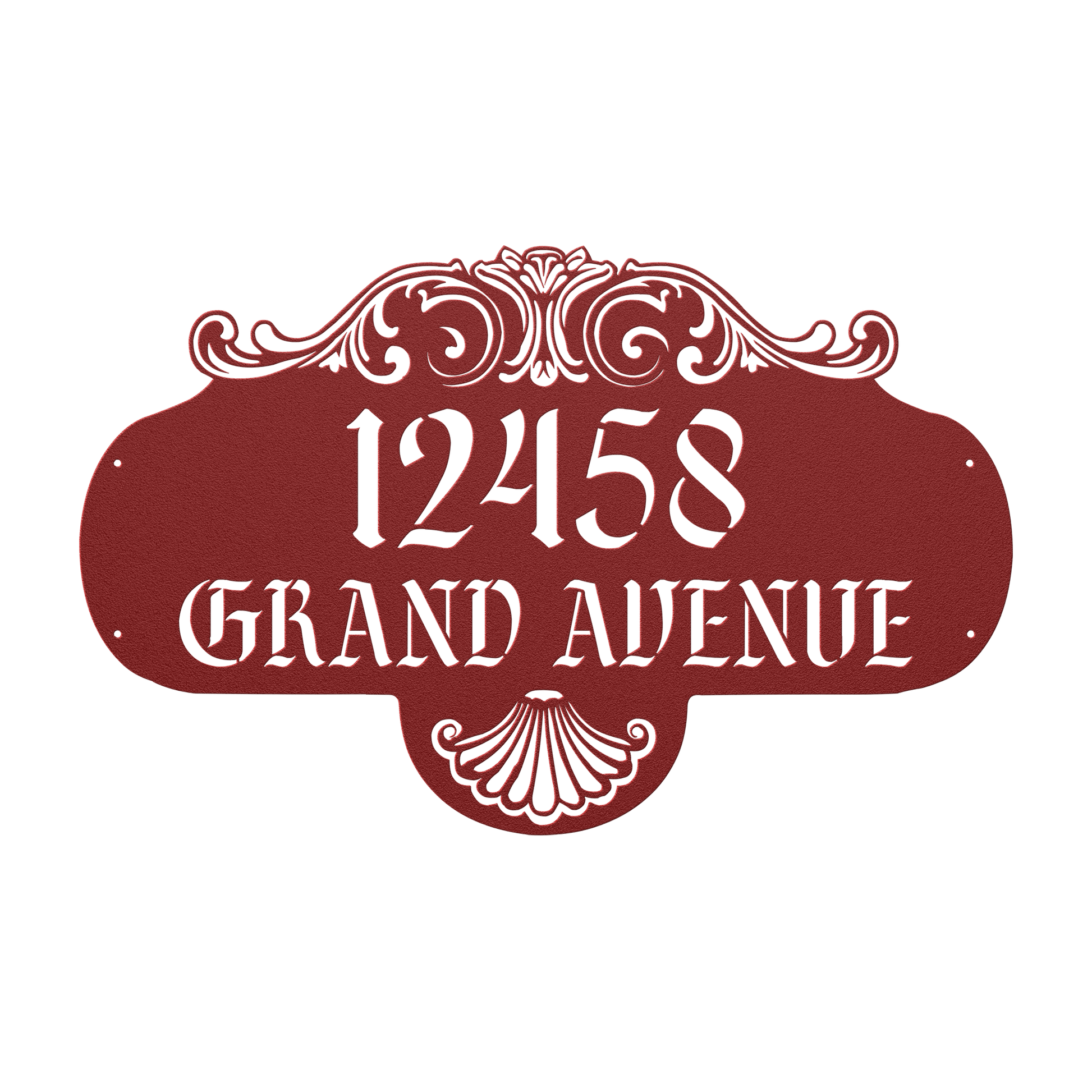 art nouveau metal sign