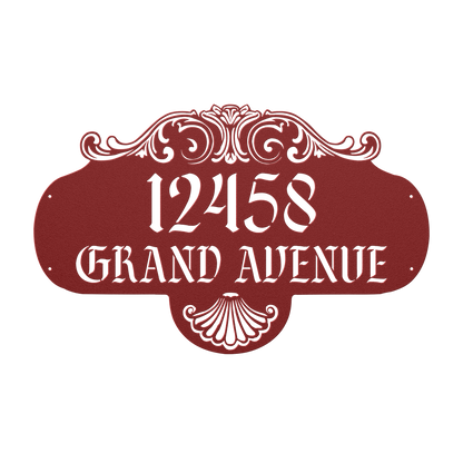 art nouveau metal sign