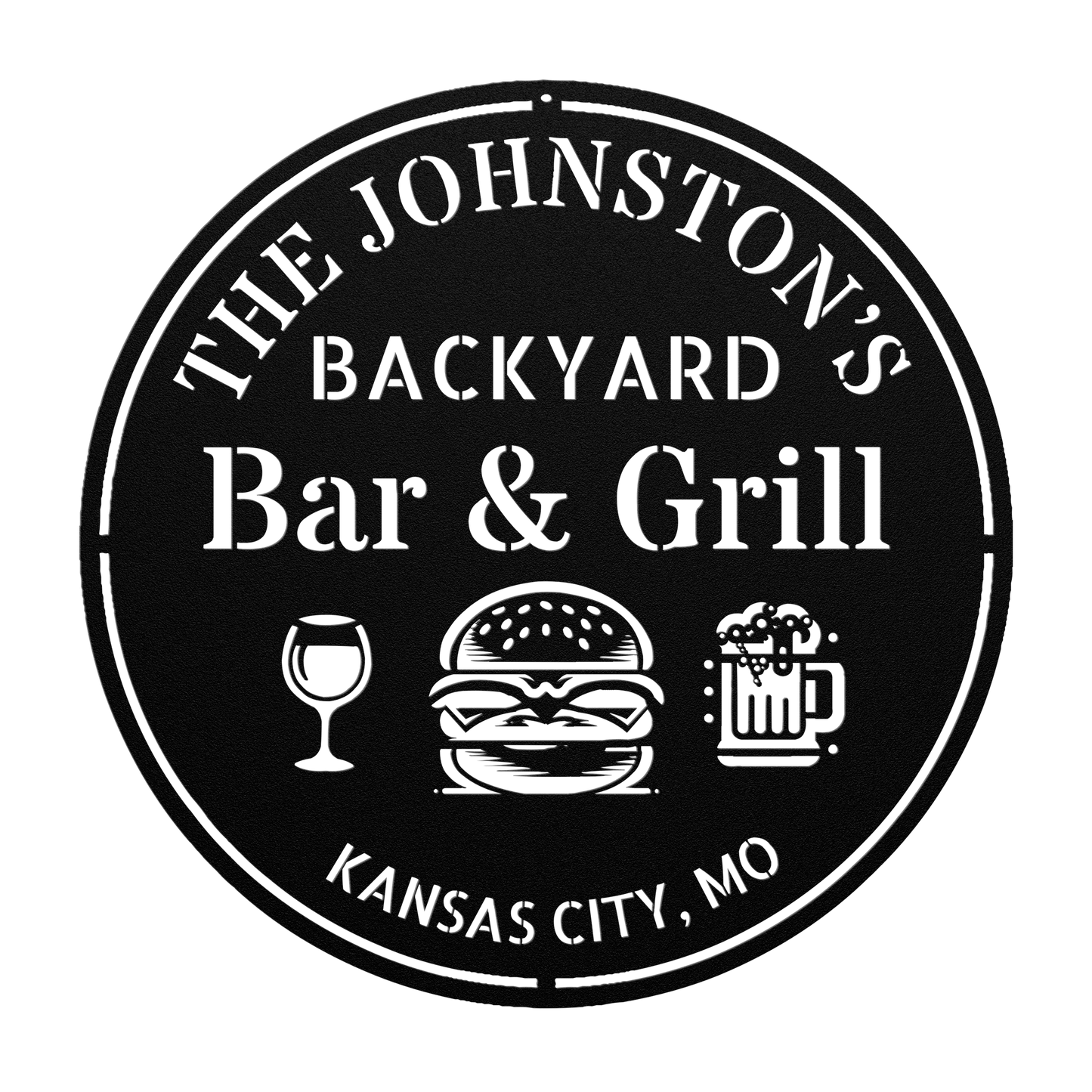 Custom patio BBQ wall art