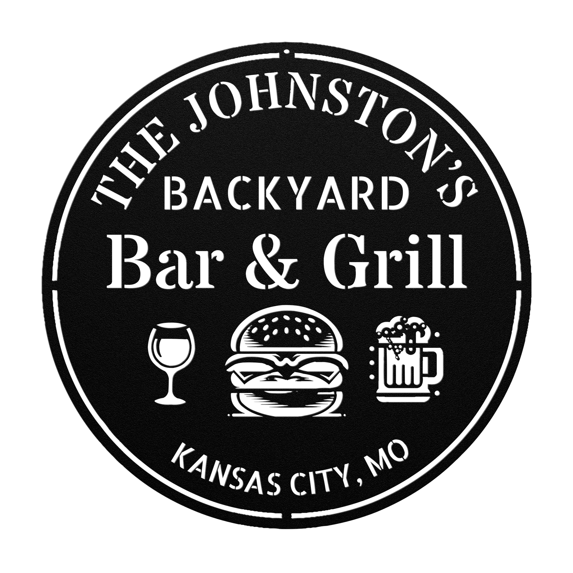 Custom patio BBQ wall art