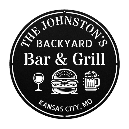Custom patio BBQ wall art