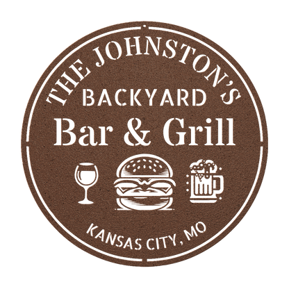 Man cave grill area decor