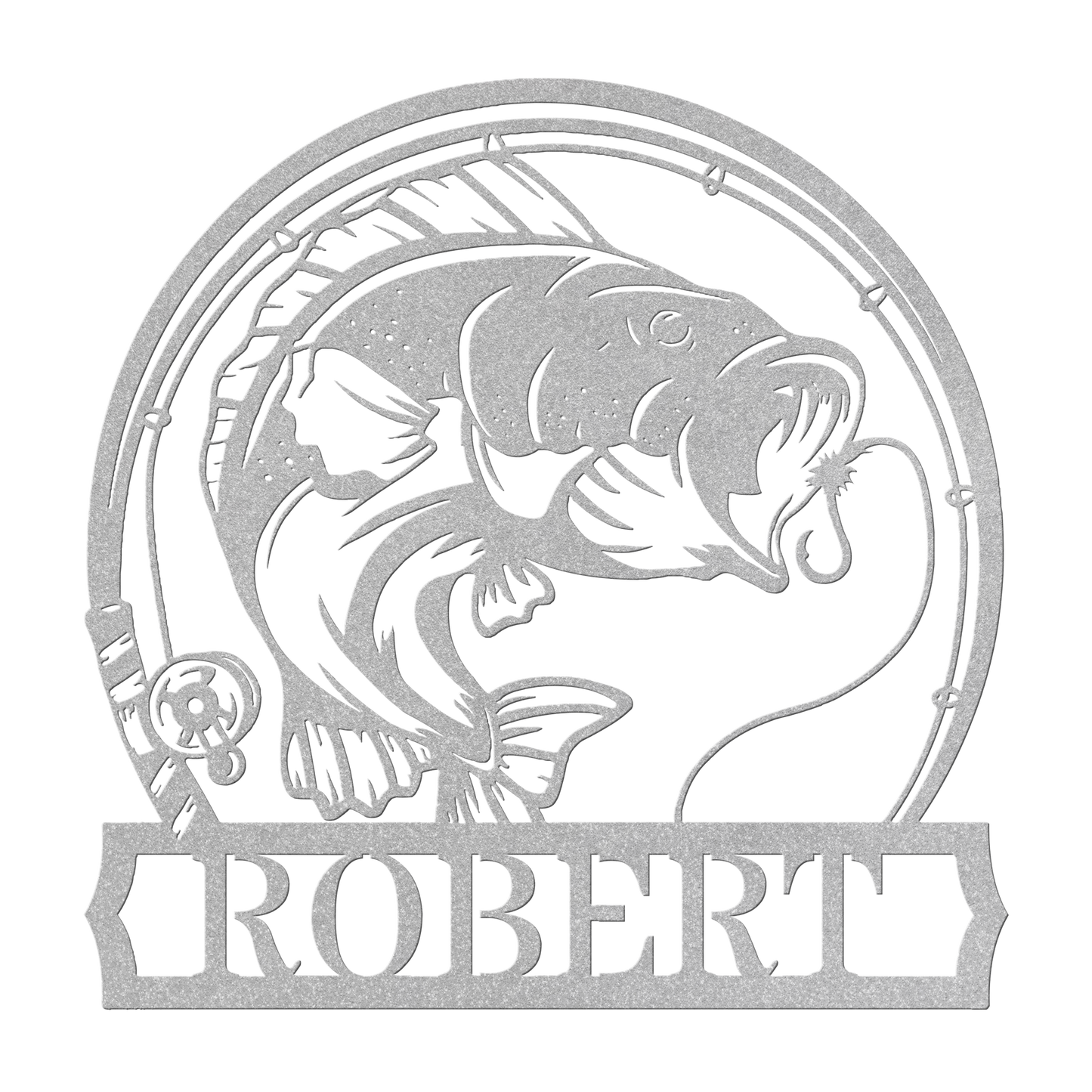 Fishing monogram sign gift