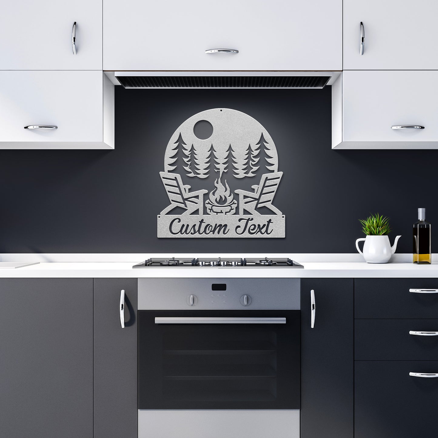 Personalized Firepit Backyard Metal Sign