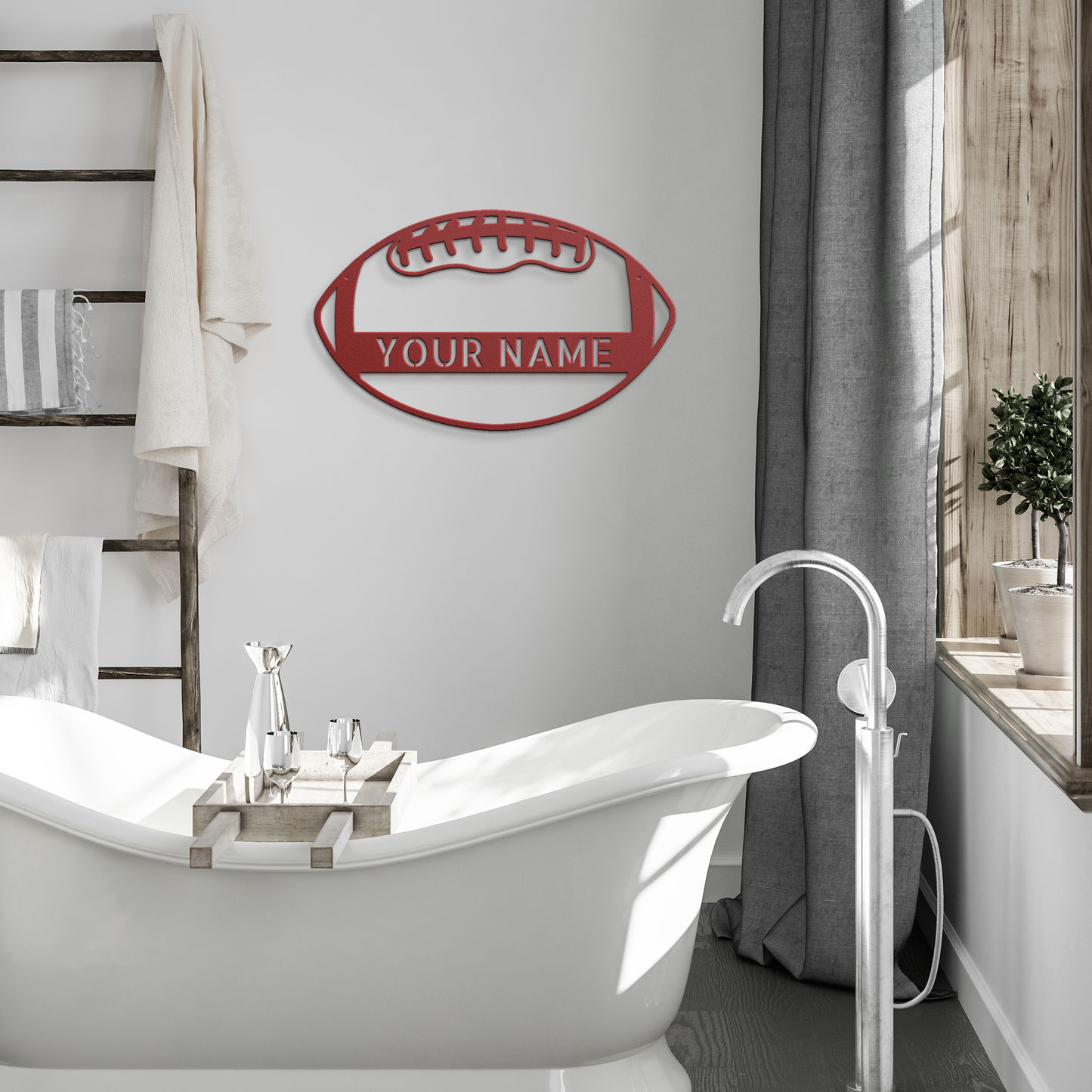 Personalized_Football_Metal_Sign__Cus_Red_Modern_Bathroom_Mockup.png