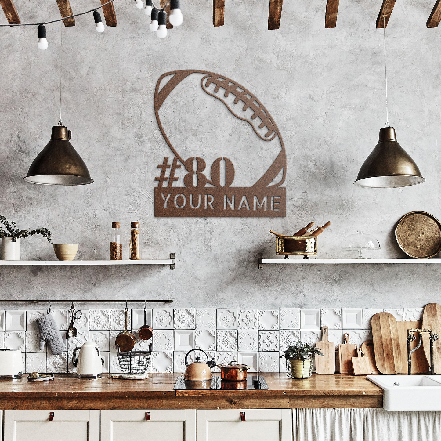 Personalized_Football_Name_Sign__Cust_Copper_Rustic_Kitchen_Mockup.png