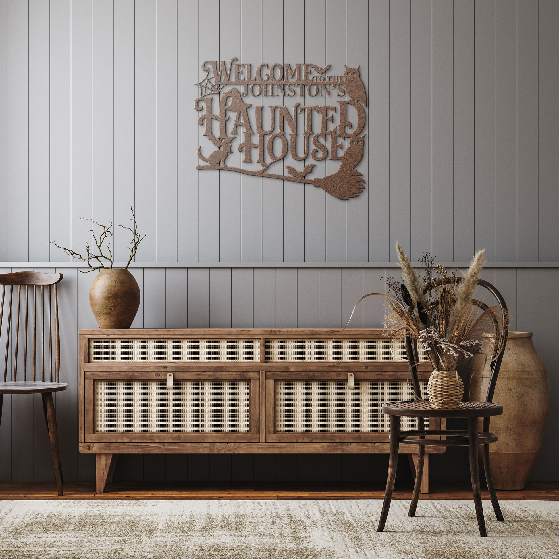 Personalized_Halloween_Metal_Sign__Haun_Copper_Rustic_Hallway_Mockup.png