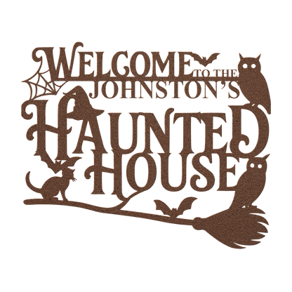 Unique personalized Halloween porch wall art