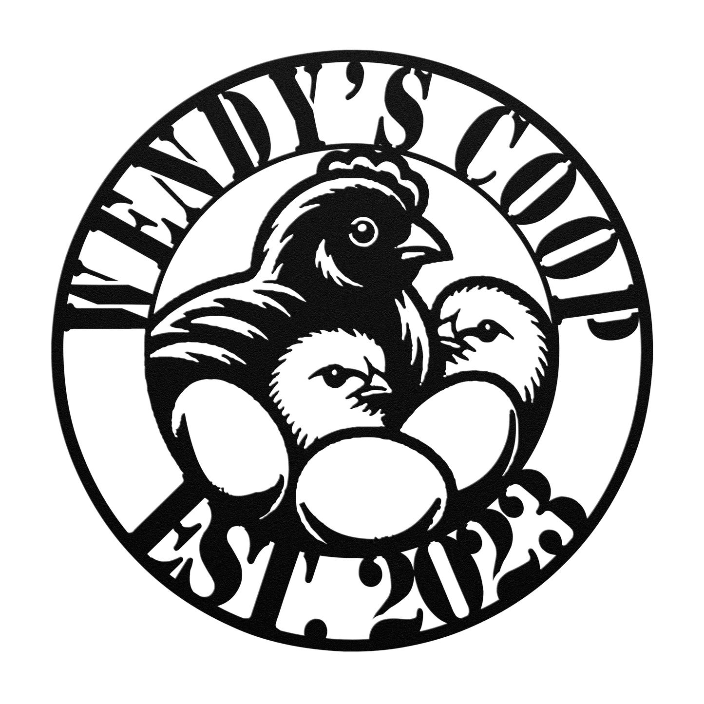 Farmhouse chicken house steel decor