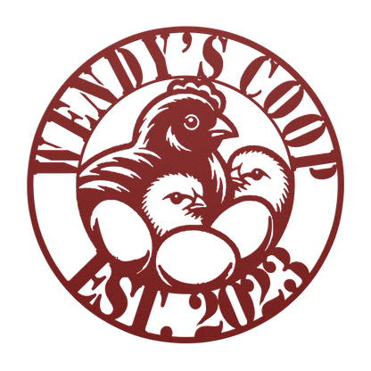 Backyard flock rustic barn sign