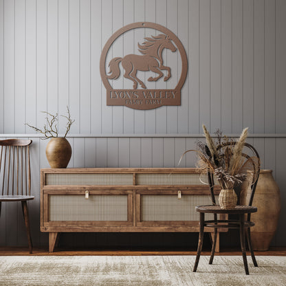 Personalized Horse Metal Sign