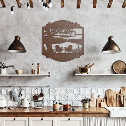 Personalized_Lake_House_Metal_Sign_Custo_Copper_Rustic_Kitchen_Mockup.png
