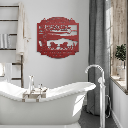 Personalized_Lake_House_Metal_Sign_Custo_Red_Modern_Bathroom_Mockup.png