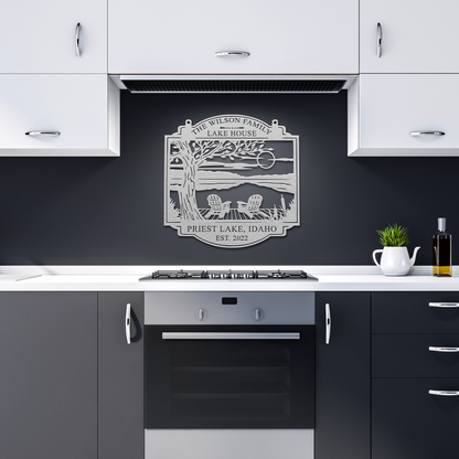 Personalized_Lake_House_Metal_Sign_Custo_Silver_Dark_Kitchen_Mockup.png