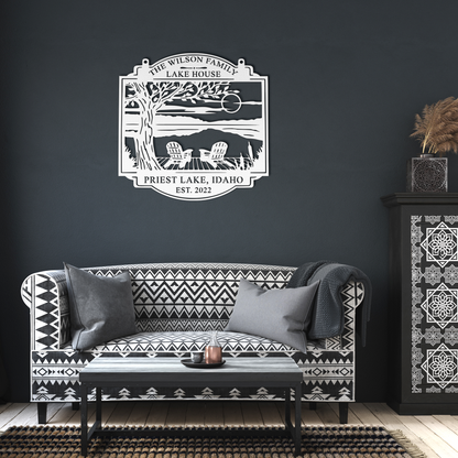 Personalized_Lake_House_Metal_Sign_Custo_White_Dark_Living_Room_Mockup.png