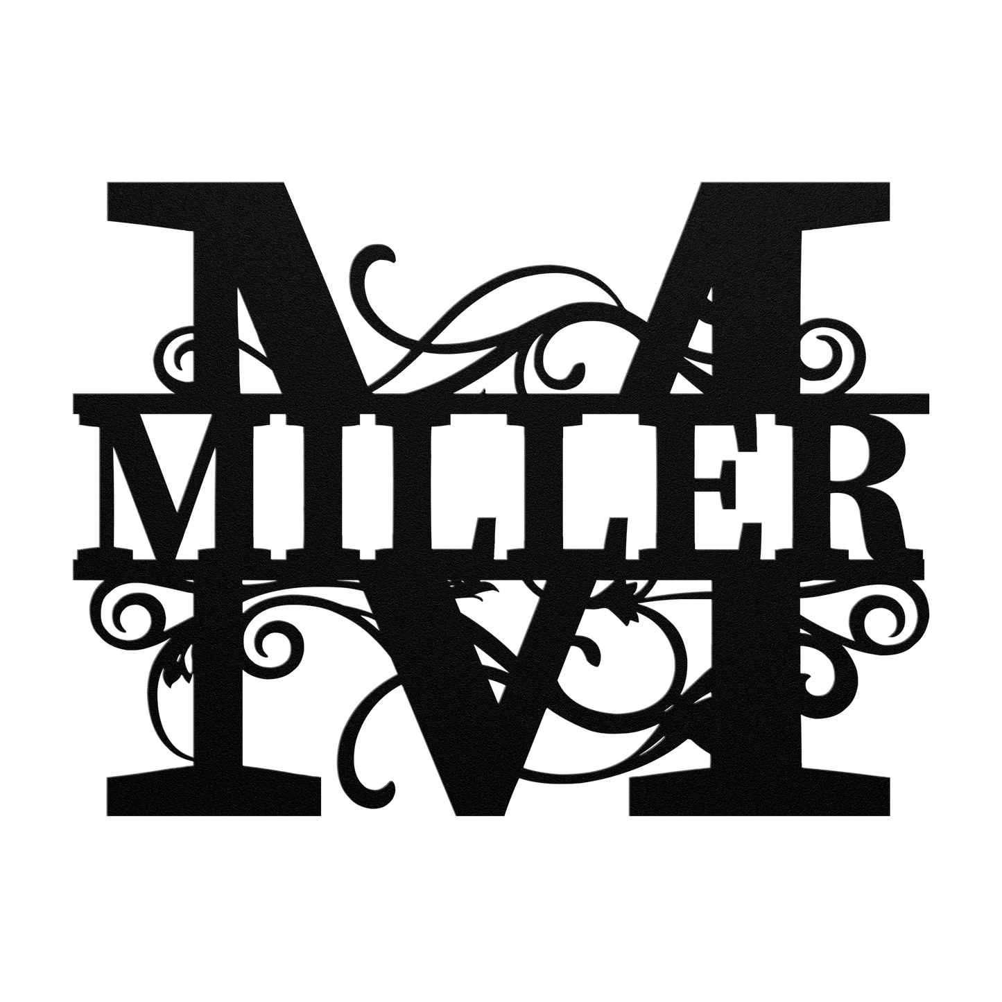 outdoor metal name sign