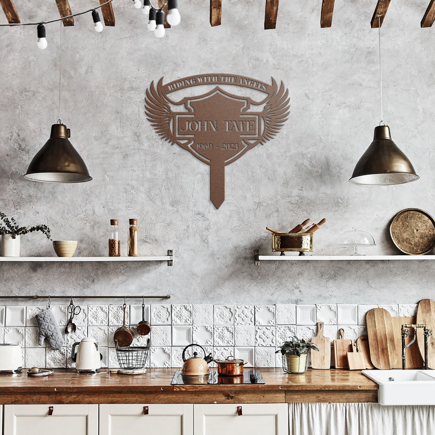 Personalized_Riding_With_The_Angels_Moto_Copper_Rustic_Kitchen_Mockup.png