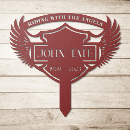 Fallen rider steel tribute plaque