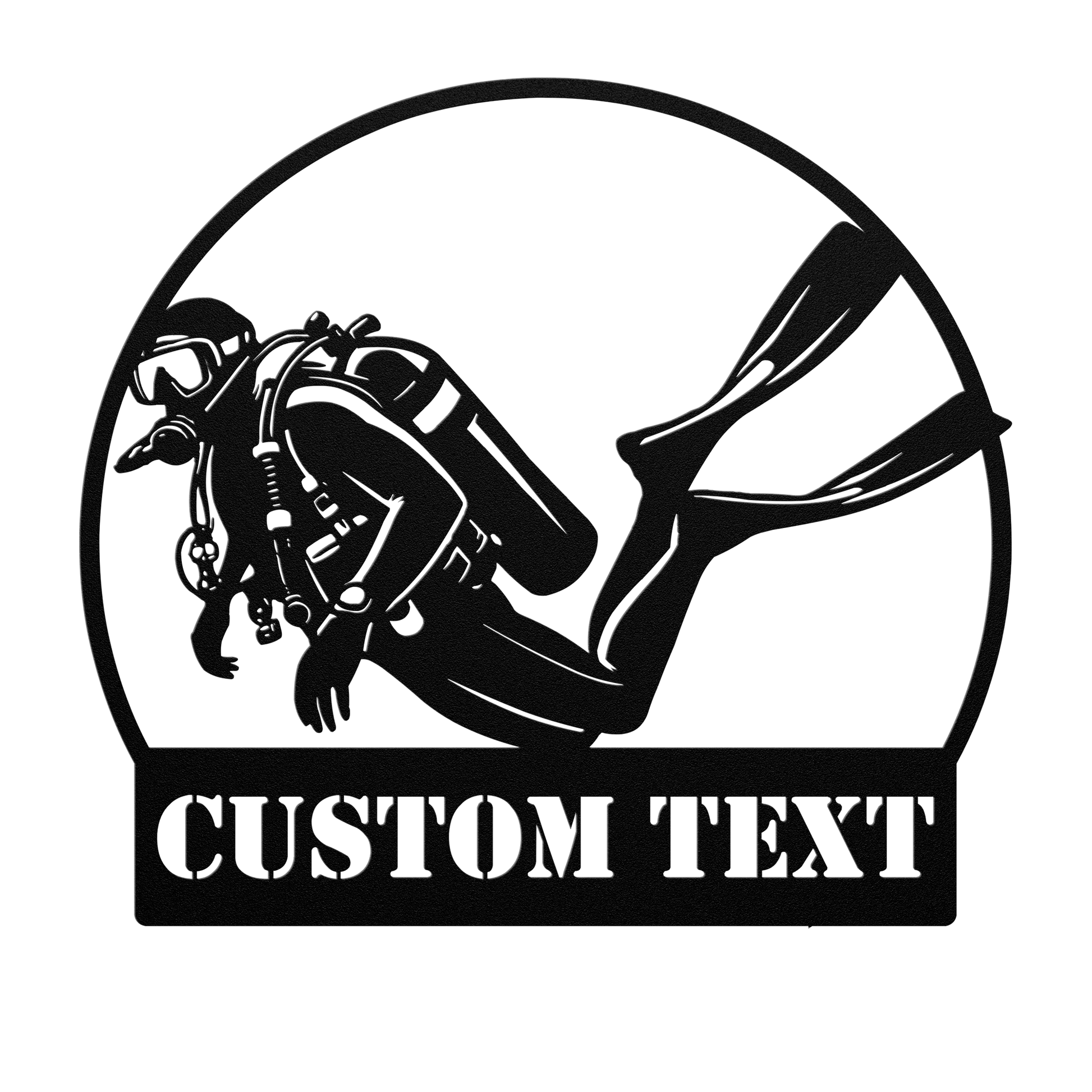 Scuba diving metal wall decor – ocean adventure home and dive shop sign