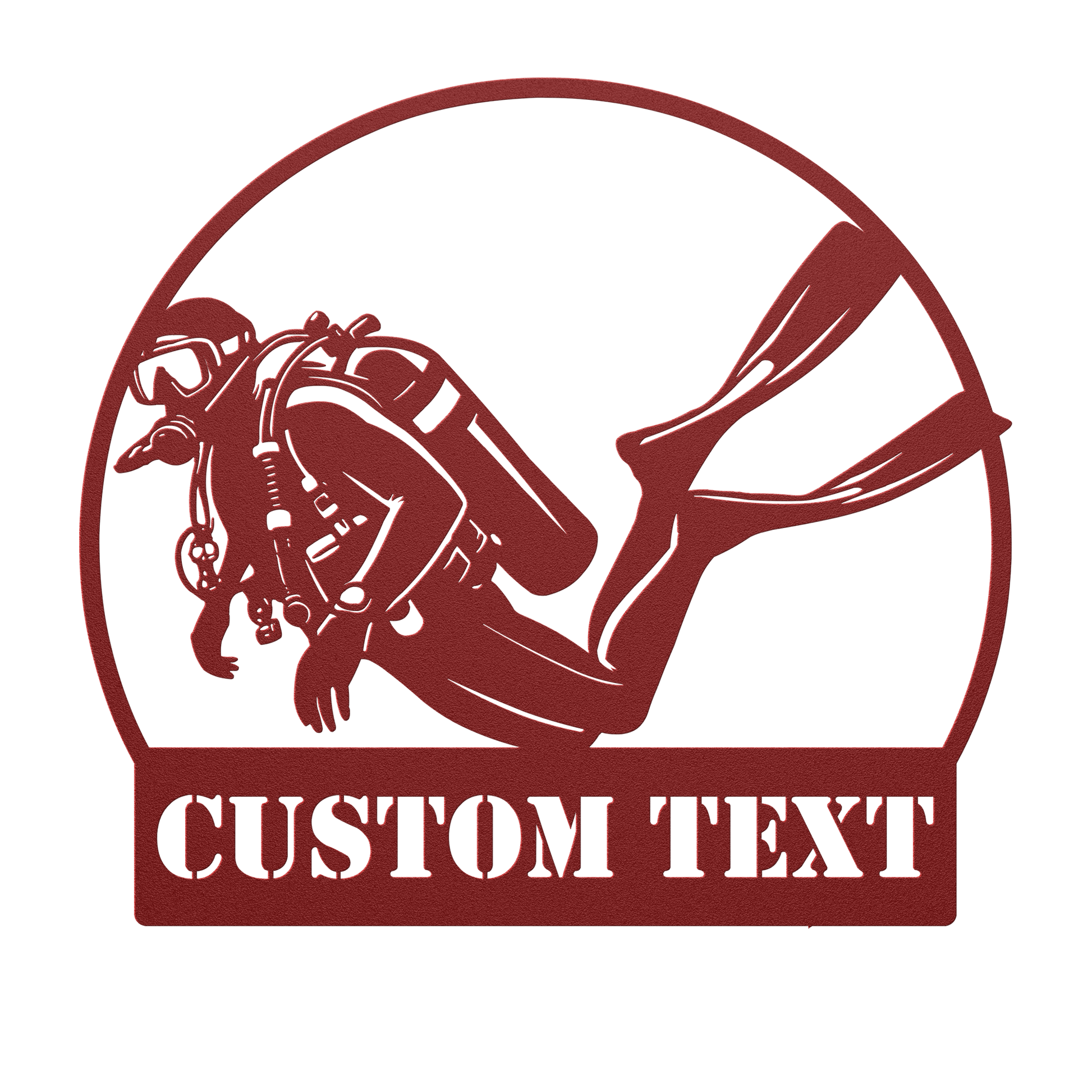 Custom dive shop metal sign – weatherproof scuba wall art for outdoor use