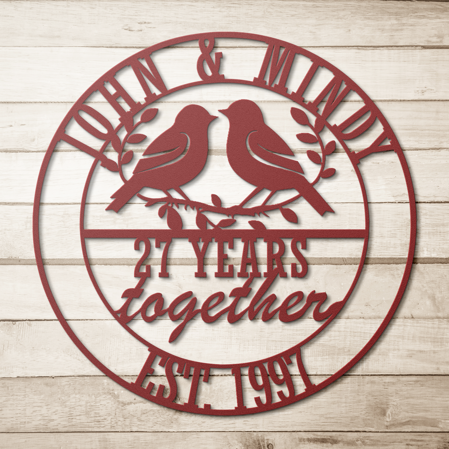 Anniversary wall art gift for parents