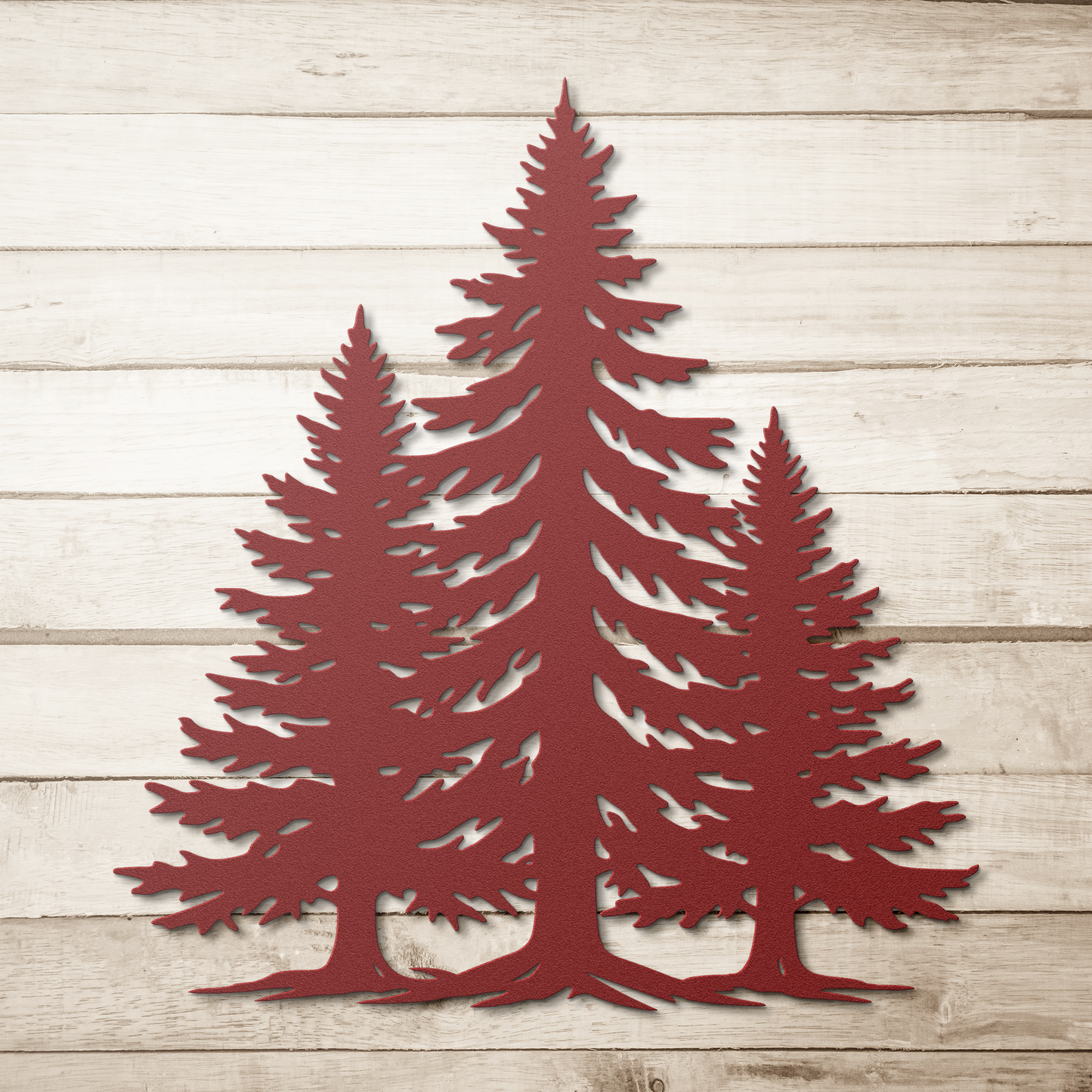 cedar tree metal sign for forest themed home
