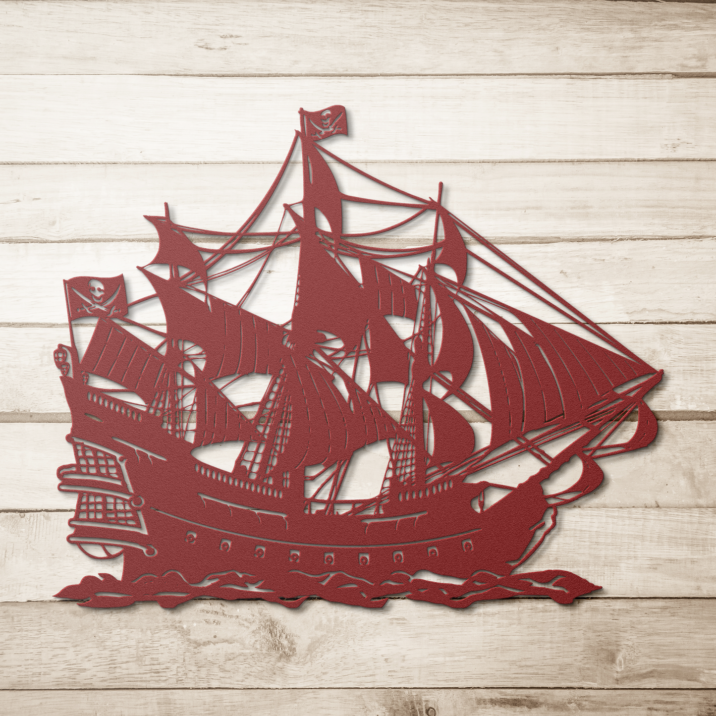 nautical pirate ship steel wall decor