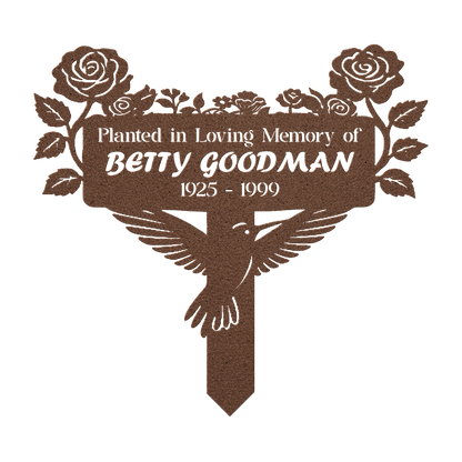 Plant Garden Memorial Metal Stake