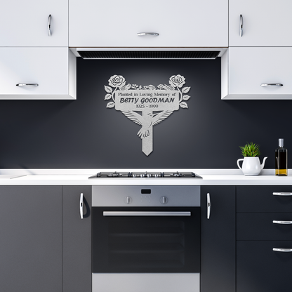 Plant_Garden_Memorial_Metal_Sign__Cus_Silver_Dark_Kitchen_Mockup.png