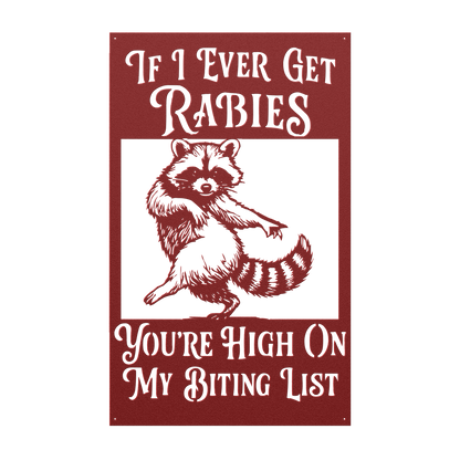 raccoon metal wall decor