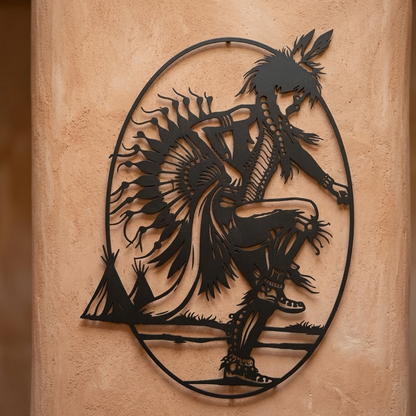 native rain dancer metal wall art