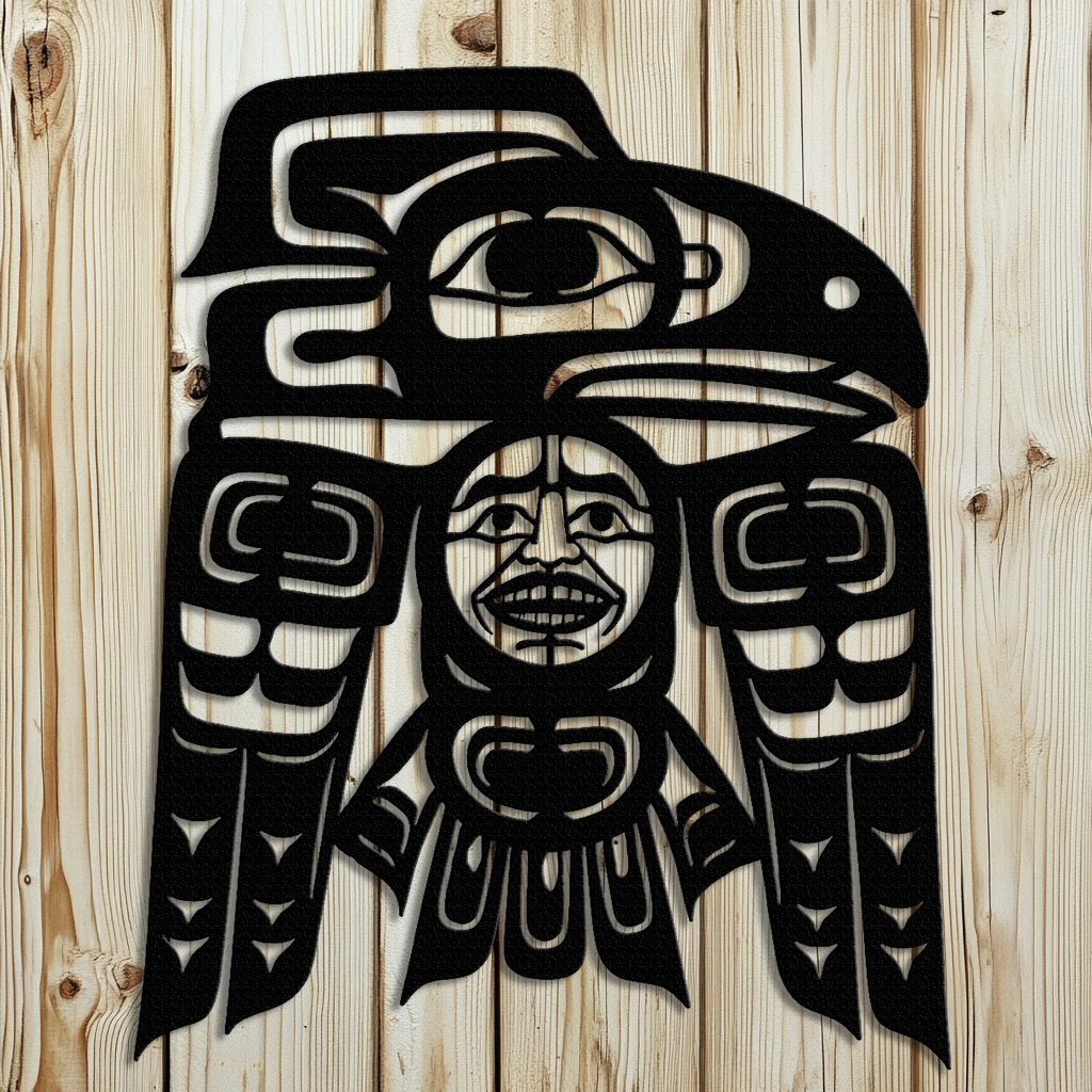 Raven Tlingit Haida Metal Wall Decor