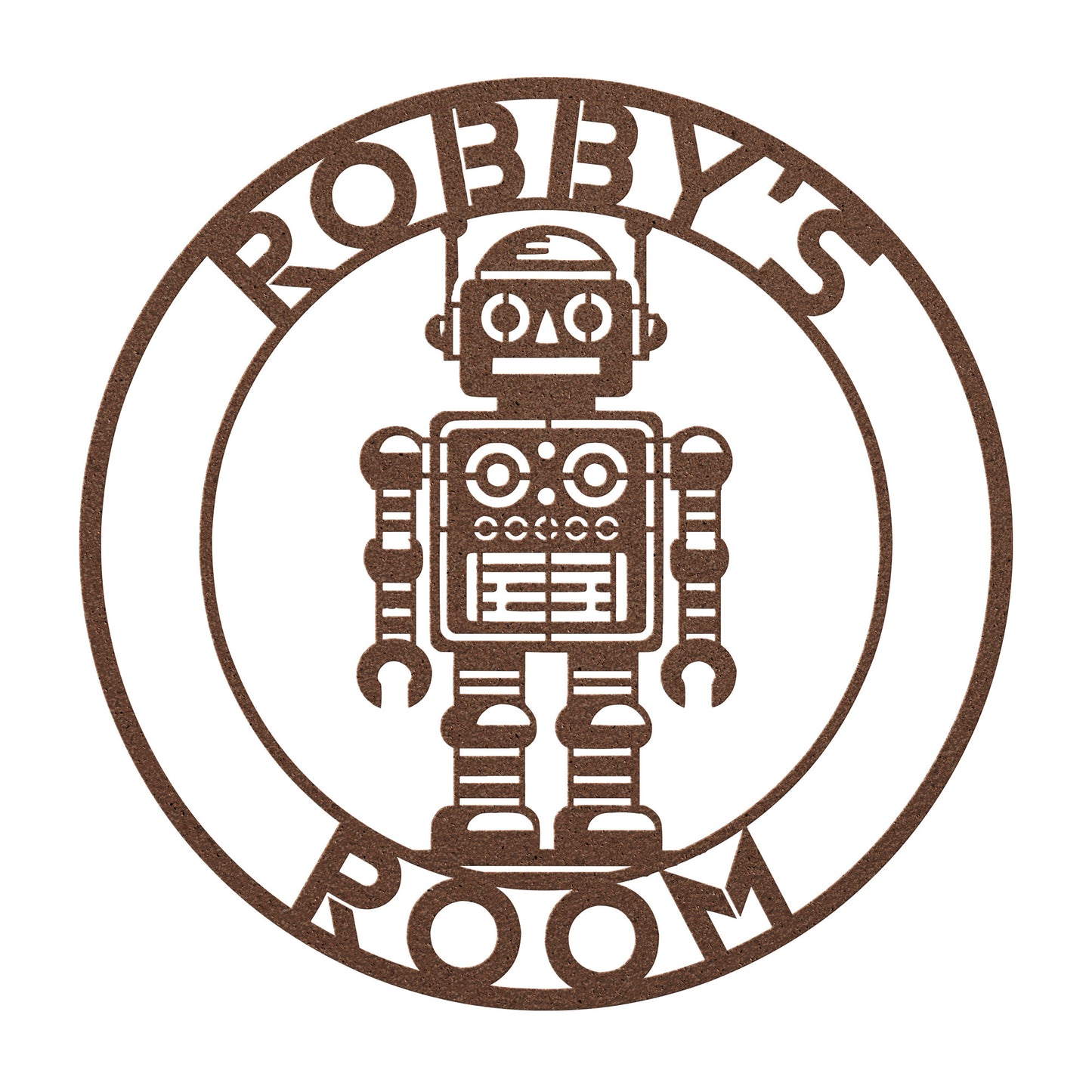 Retro Robot Boys Room Custom Metal Sign