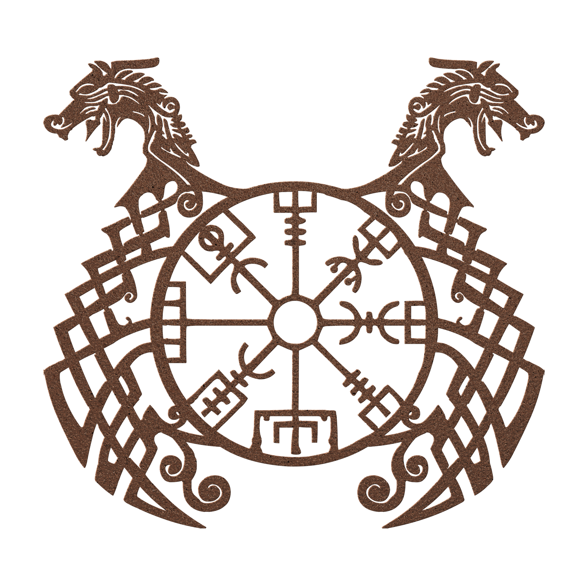 Vegvísir steel wall art