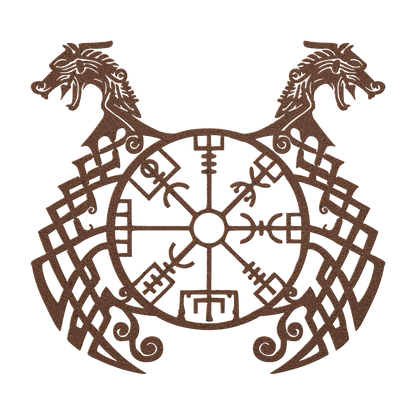 Vegvísir steel wall art