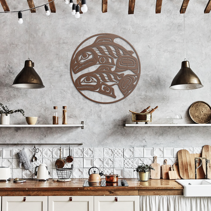Salmon_Tlingit_Haida_Metal_Sign__Alaska_Copper_Rustic_Kitchen_Mockup.png