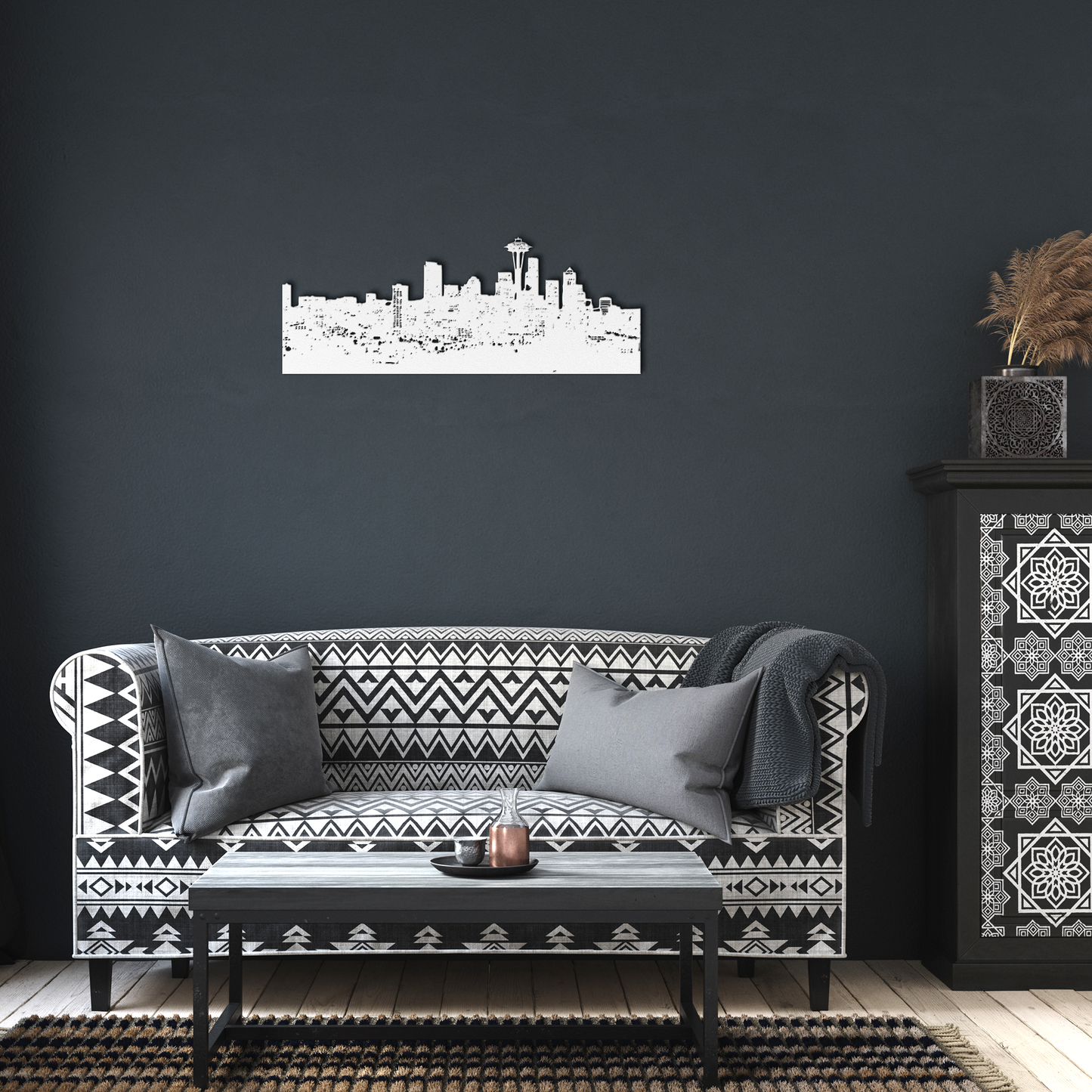 Seattle_Skyline_Metal_Wall_Art__Custom__White_Dark_Living_Room_Mockup.png