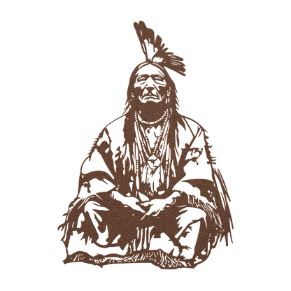 Personalized Sitting Bull Metal Artwork – Cultural Heritage Sign