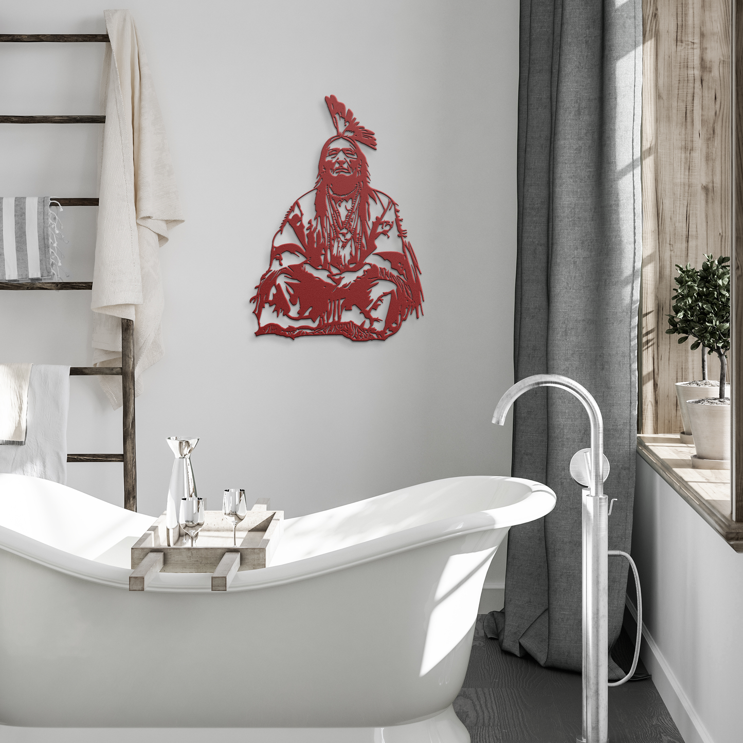 Sitting_Bull_Warrior_Chief_Metal_Sign___Red_Modern_Bathroom_Mockup.png