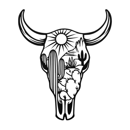 cow skull wall art usa