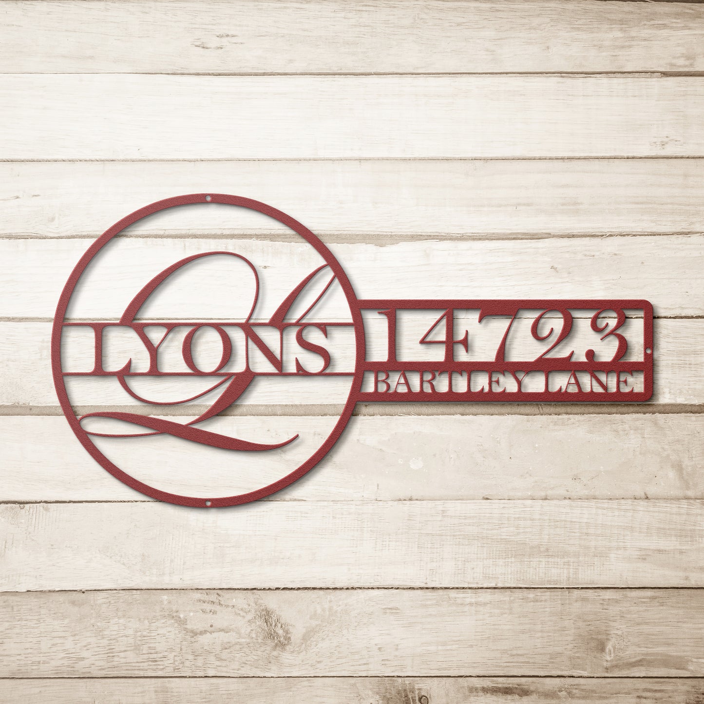 Split Letter Custom Address Sign