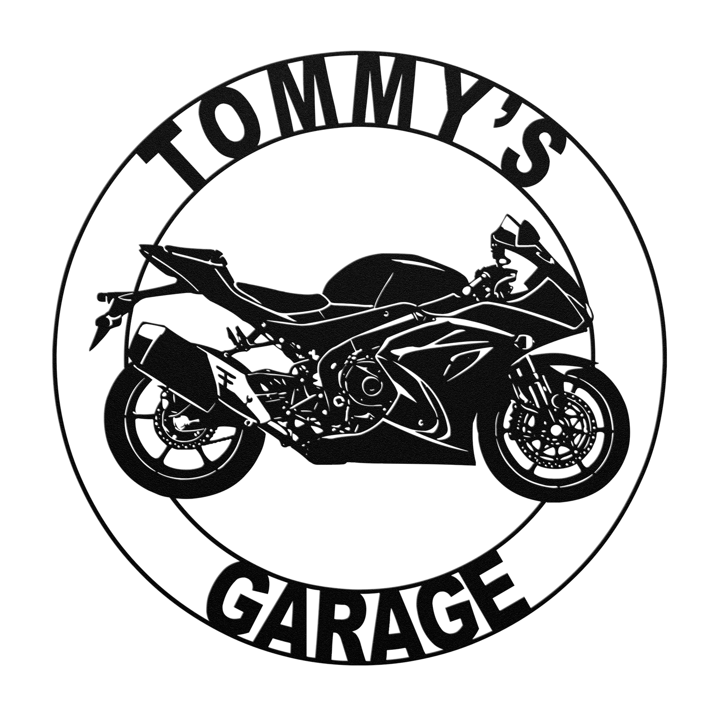 Suzuki GSXR motorcycle metal sign durable garage wall decor