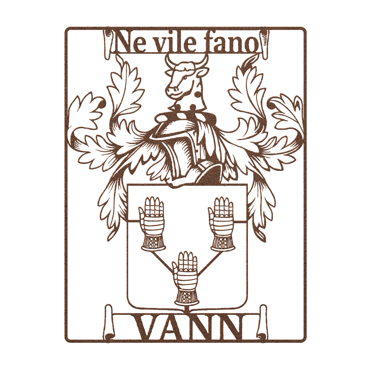 family crest wall art metal