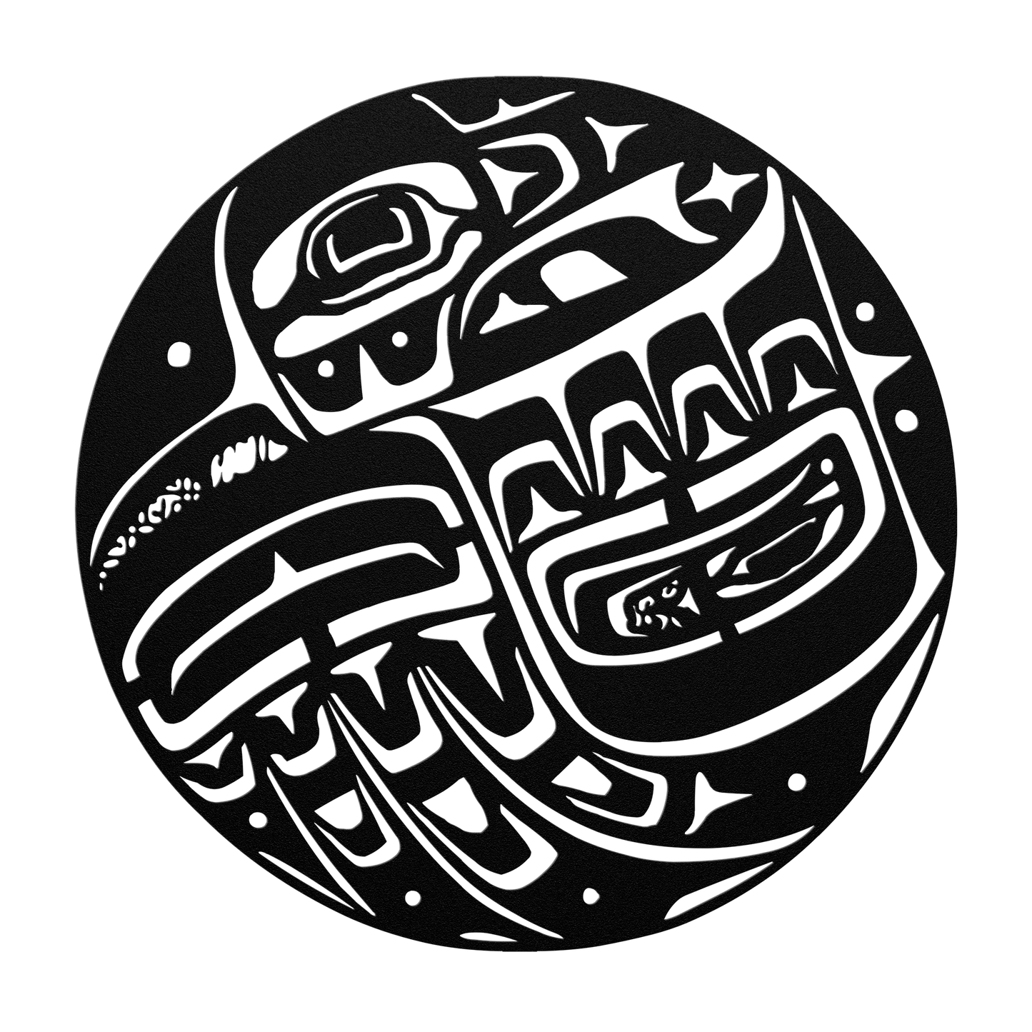 Custom Tribal Steel Sign – Native American Raven Legend