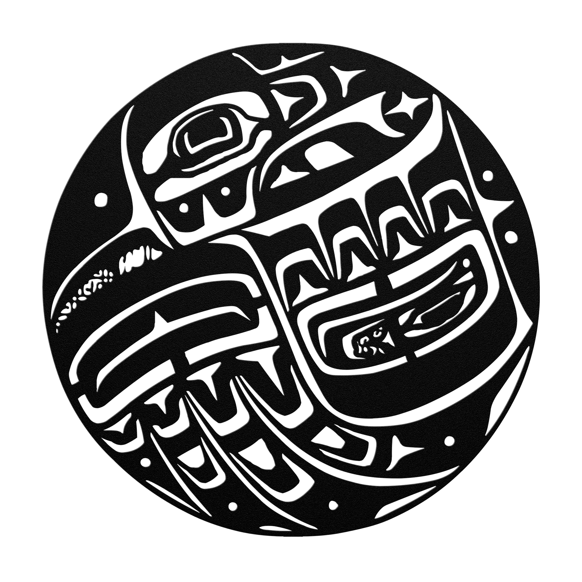 Custom Tribal Steel Sign – Native American Raven Legend