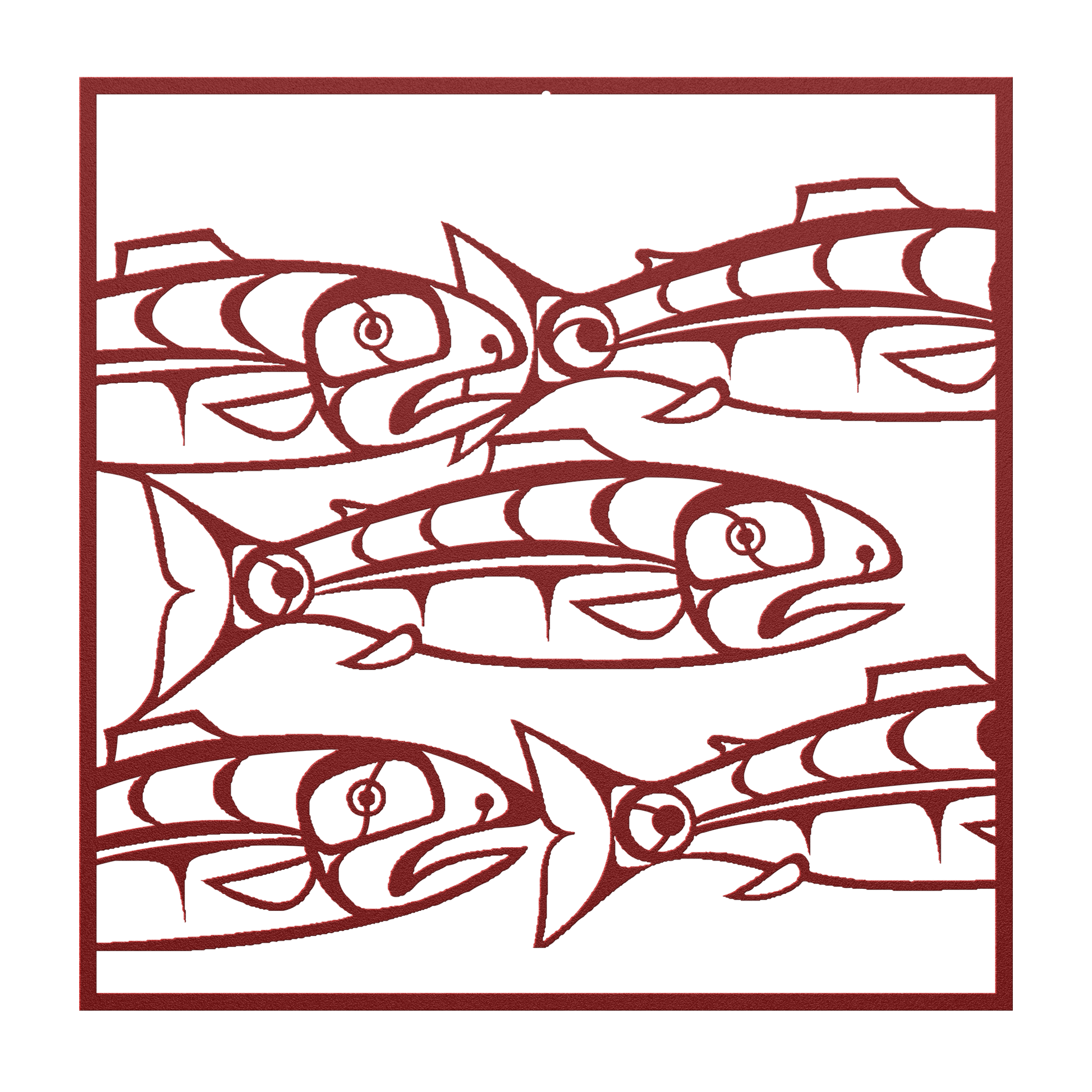 Salmon symbol in tribal style
