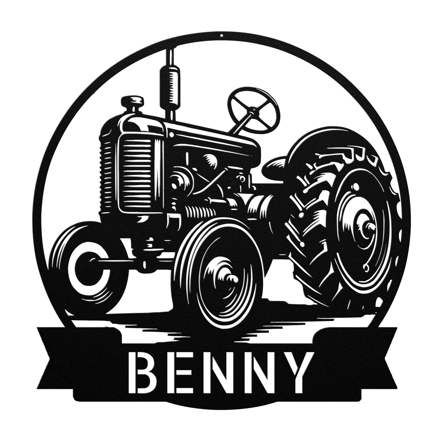 Custom farm wall decor with tractor