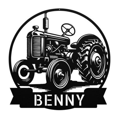 Custom farm wall decor with tractor