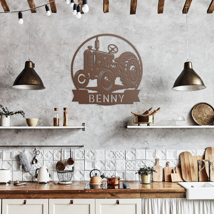 Tractor_Family_Name_Metal_Sign__Custo_Copper_Rustic_Kitchen_Mockup.png