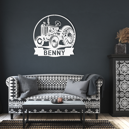 Tractor_Family_Name_Metal_Sign__Custo_White_Dark_Living_Room_Mockup.png